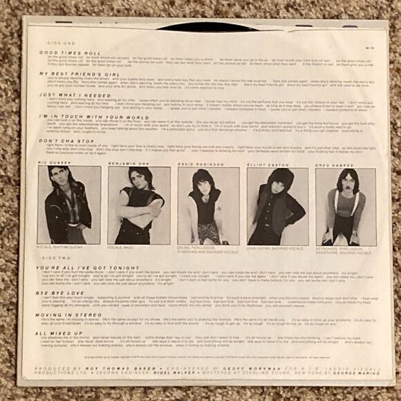 1978 The Cars Self Titled Debut Vinyl Record Album - Picture 4 of 7